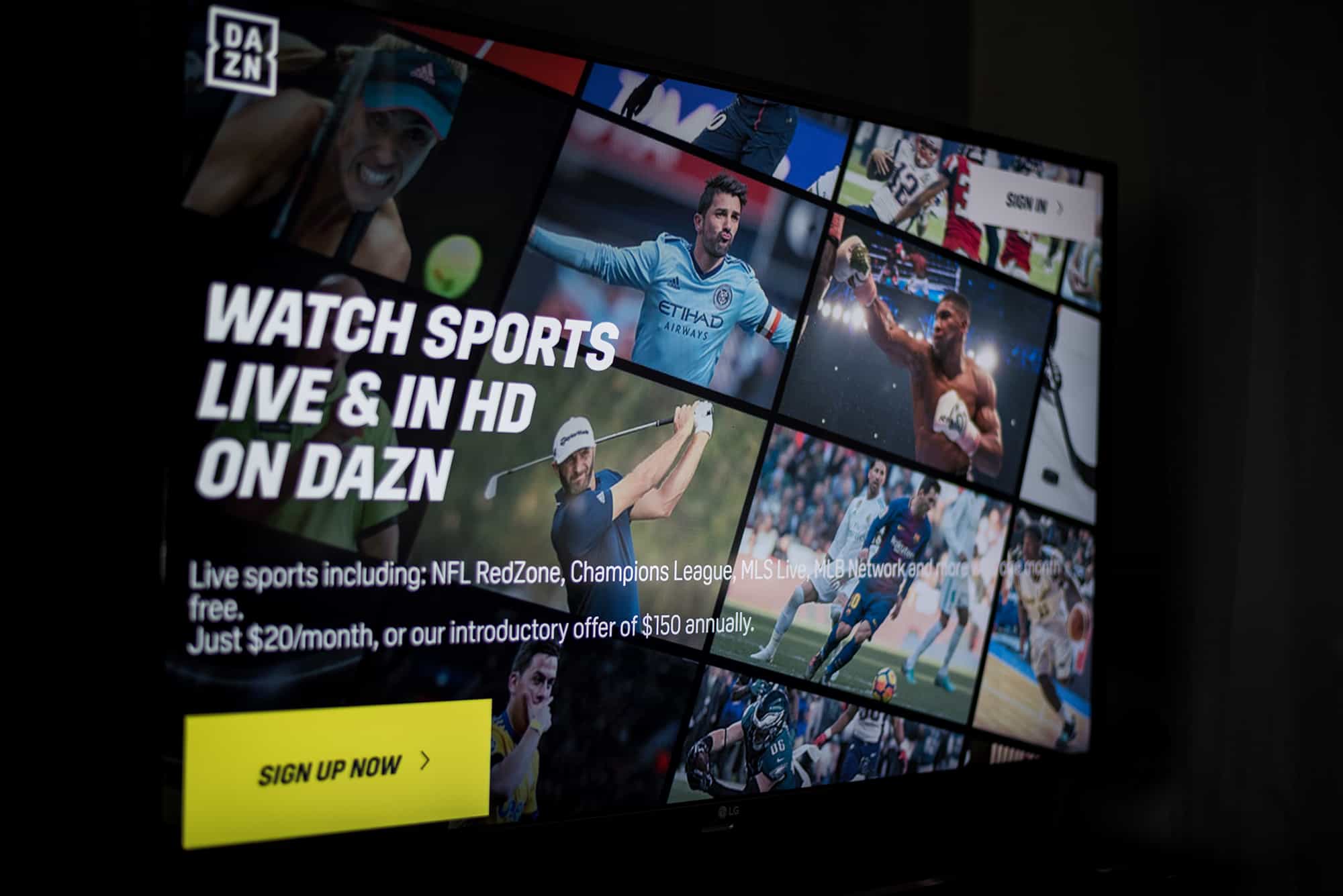 app dazn su now tv