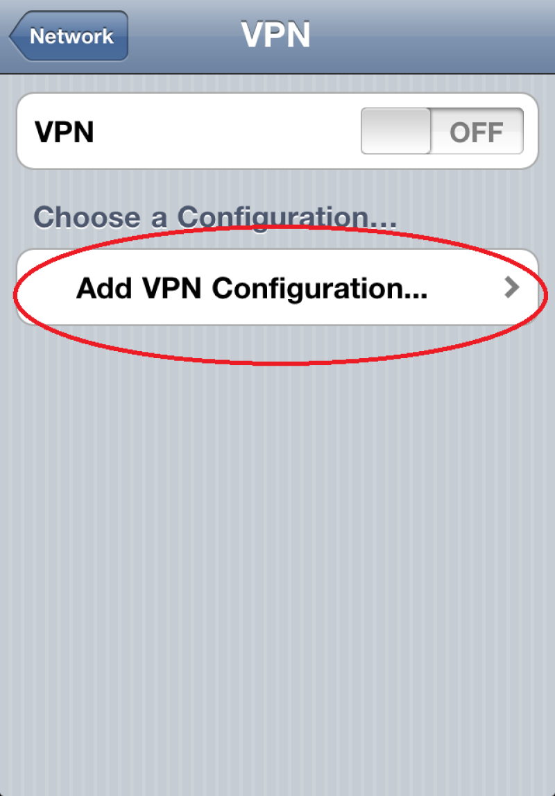 Add VPN Configuration Option