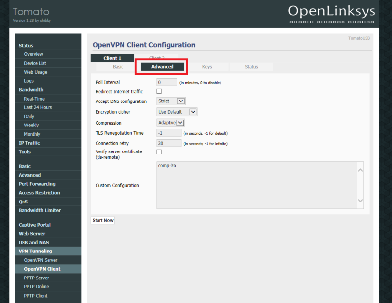 OpenVPN Client Configuration