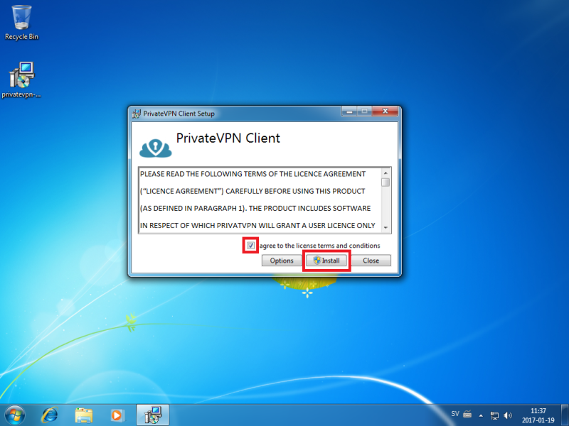 Install PrivateVPN APP on Your Windows 7 Device