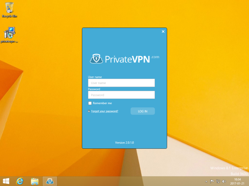 PrivateVPN User Name and Password