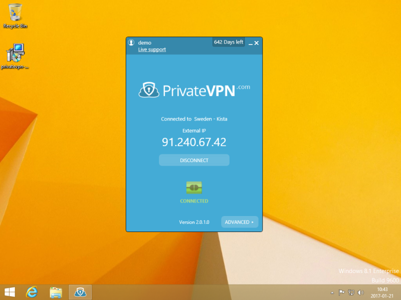 PrivateVPN Simple Mode