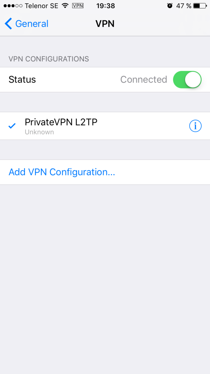 VPN Connected