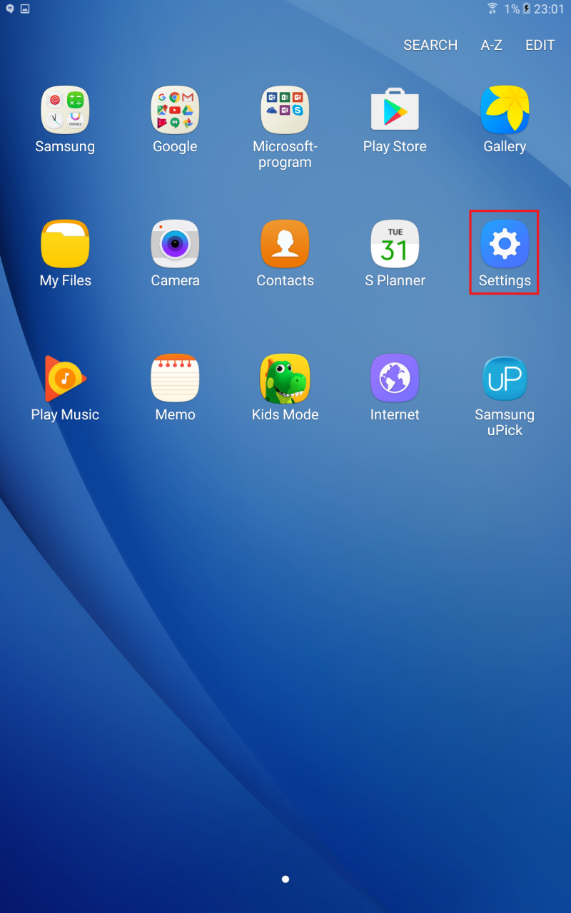 Galaxy Tab Settings Icon