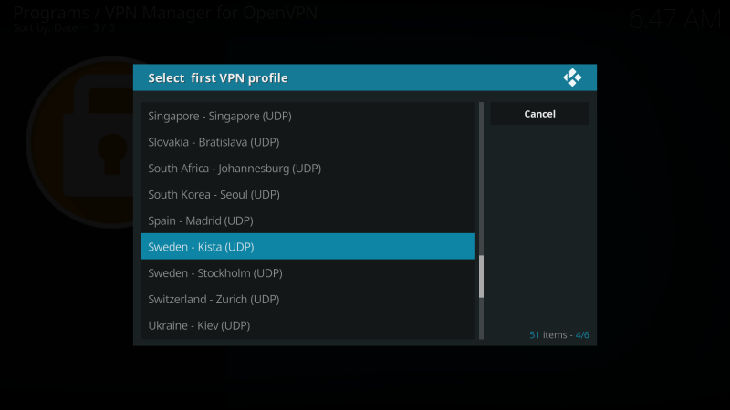 PrivateVPN VPN location