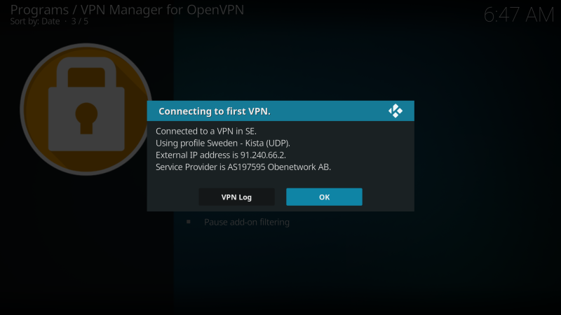 Connecting to First VPN