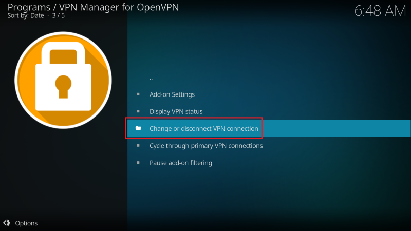 Change or disconnect VPN connection