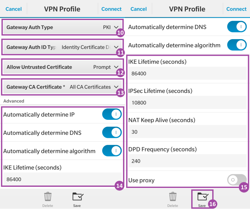 Adopt All VPN Profile Settings