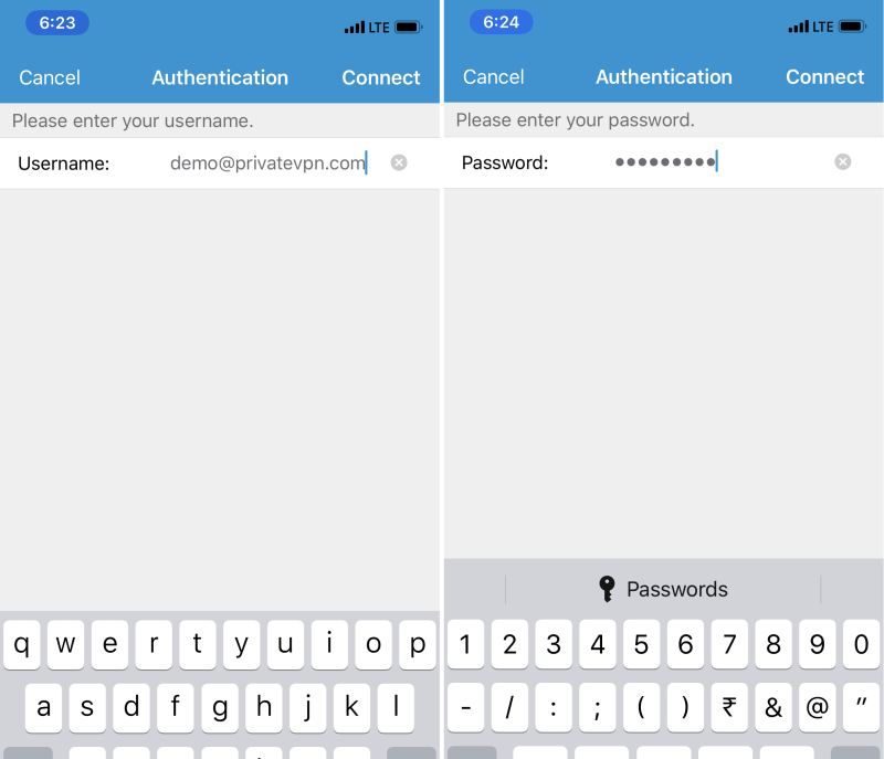 Enable Cisco AnyConnect from the main screen and enter your PrivateVPNCredentials